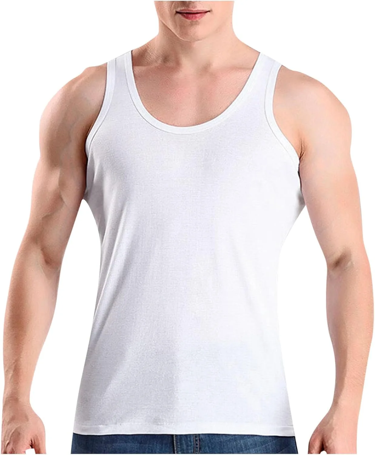

Легкая майка-безрукавка для мужчин Cotton Summer Slim Fit Muscle T Shirt