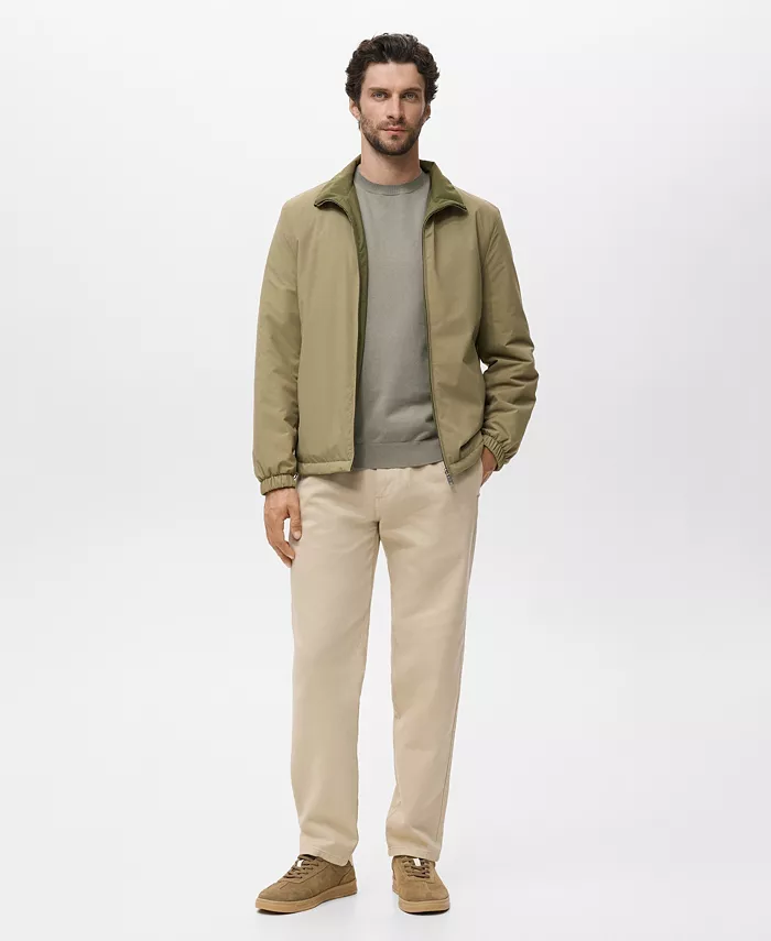 

Мужская стеганая водоотталкивающая двусторонняя куртка Mango, загар/бежевый