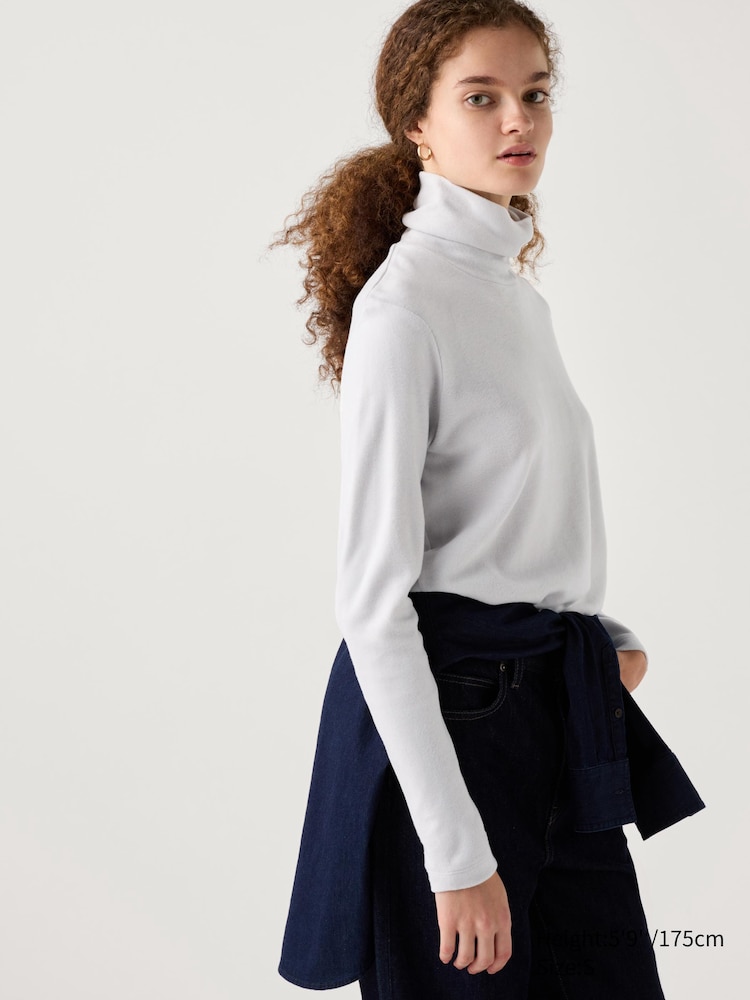 

Водолазка из флиса Heattech Uniqlo, цвет 02 серый