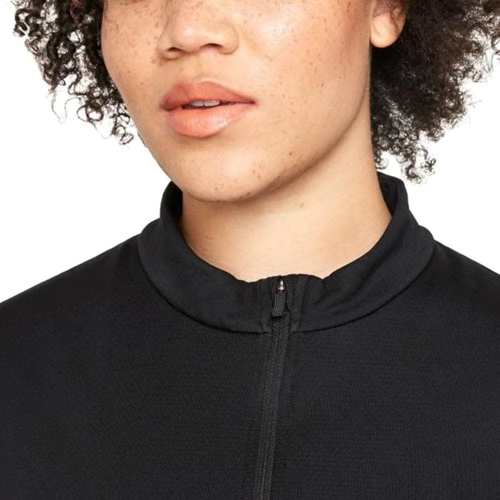 Женская ветровка Nike Dri-FIT UV Long-Sleeve Half-Zip Top, Black — фото 4