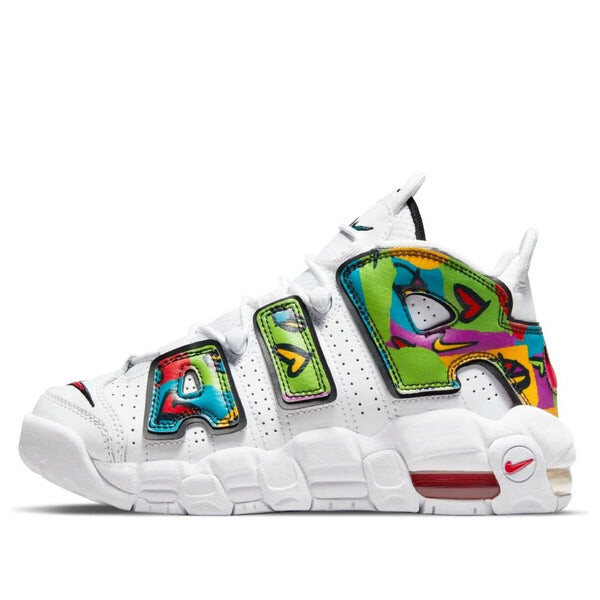 Кроссовки air more uptempo 'peace, love, basketball' Nike, белый