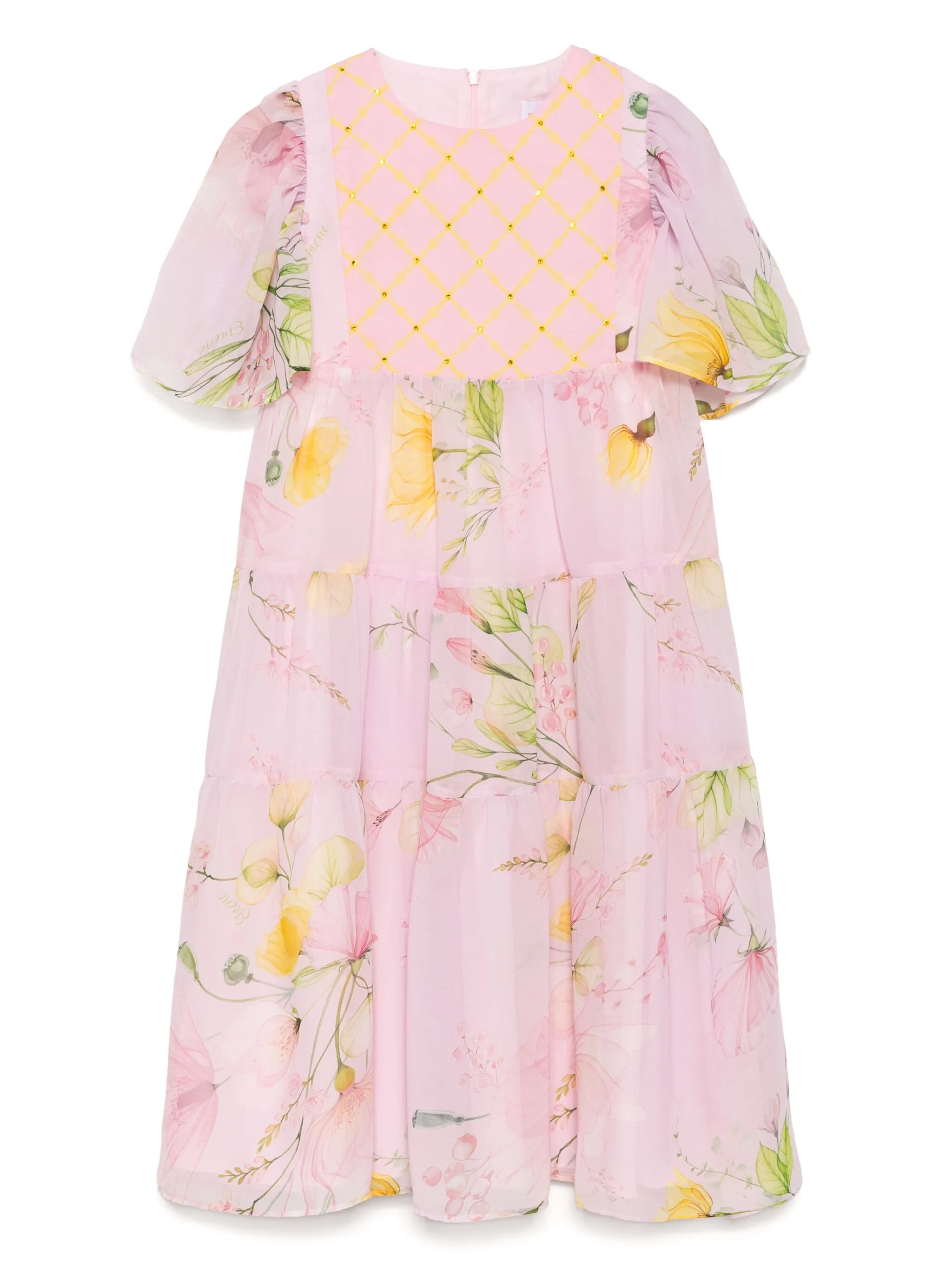 

Шифоновое платье с цветочным принтом Eirene, розовый