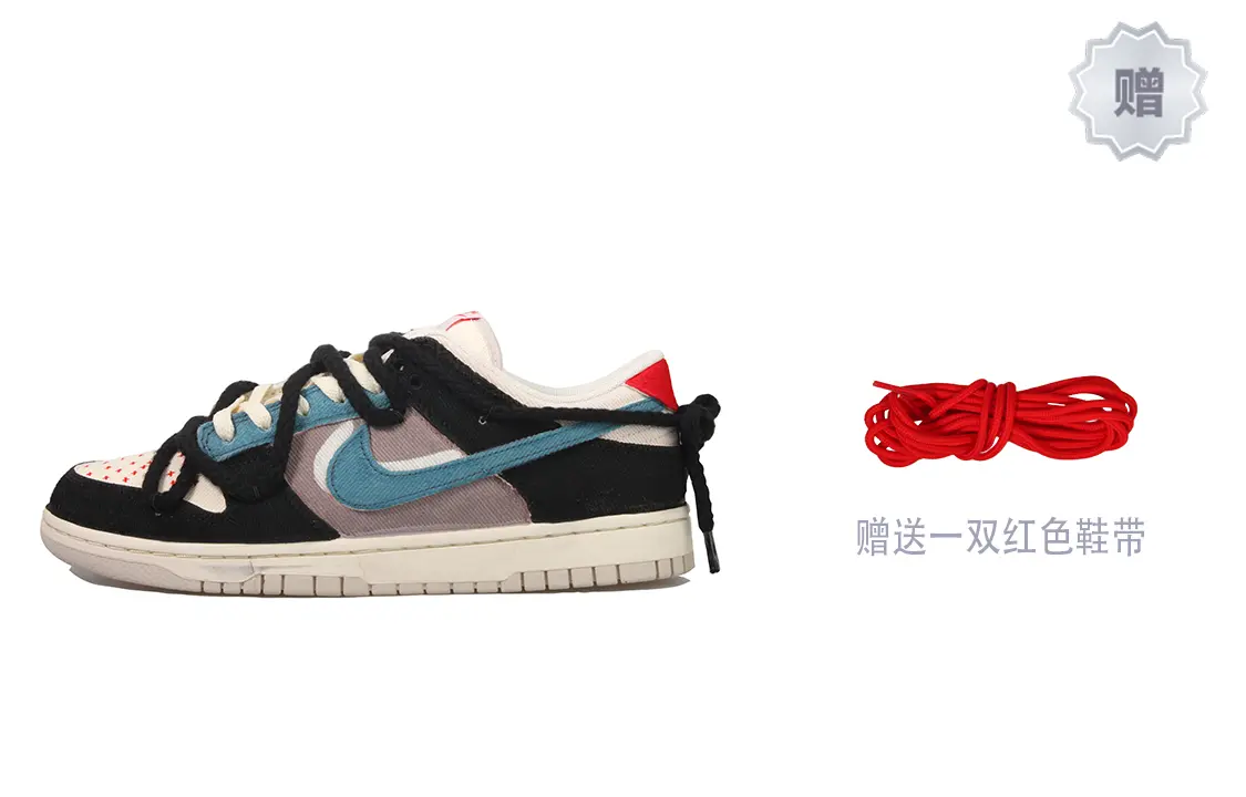 

Кроссовки Nike Dunk Skateboarding Shoes Unisex Low-top Black/Blue/Brown, черный
