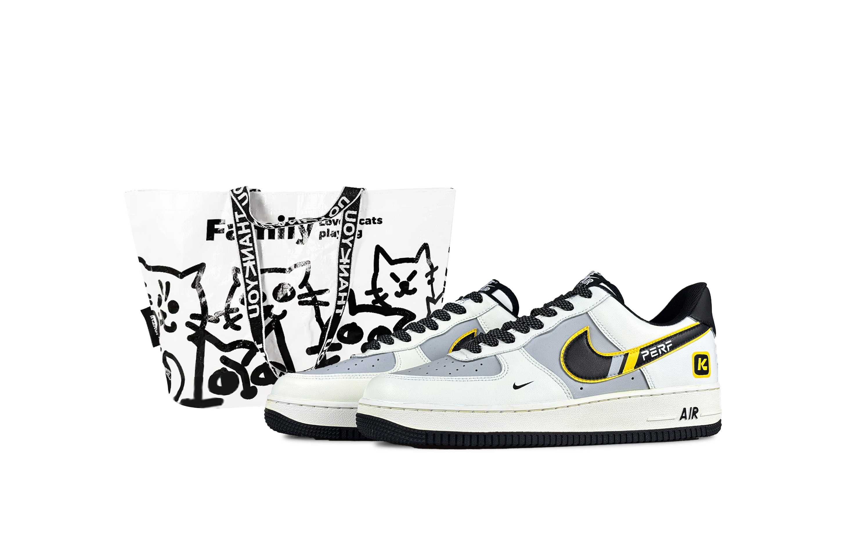 

Кроссовки Nike Air Force 1 Millet Park устойчивые к истиранию низкие для скейтбординга унисекс черно-белые Xiaomi Paradise, цвет Xiaomi Paradise (Shopping Bag)