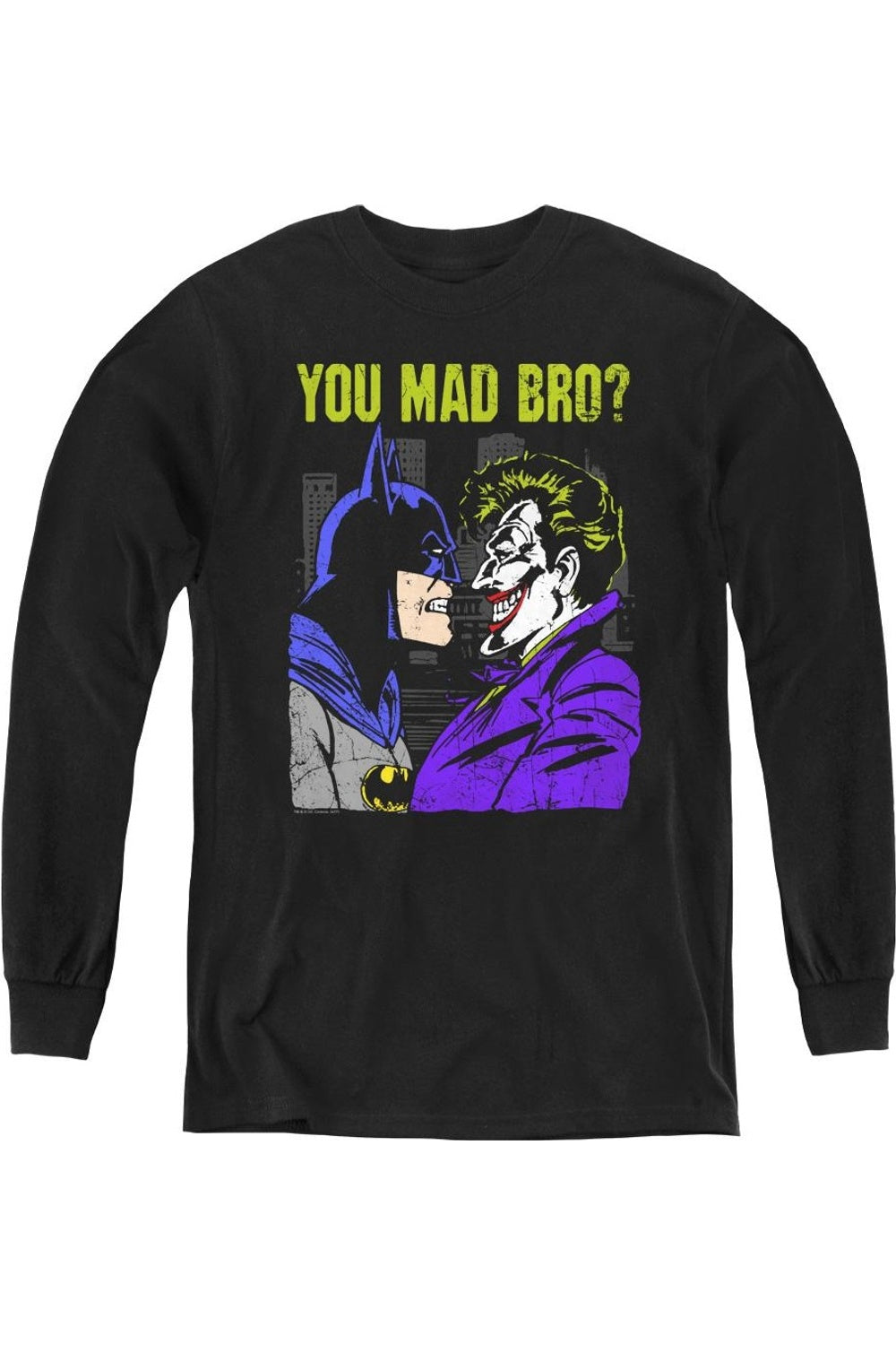 

Футболка с длинным рукавом DC Comics Mad Bro Youth Gildan, черный