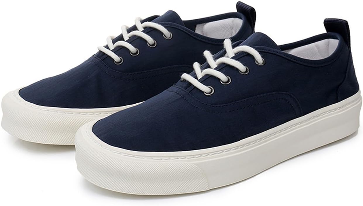 

Мужские дышащие повседневные кроссовки Santimon - удобные низкие плоские обувь для прогулок, легкий и модный дизайн, синий