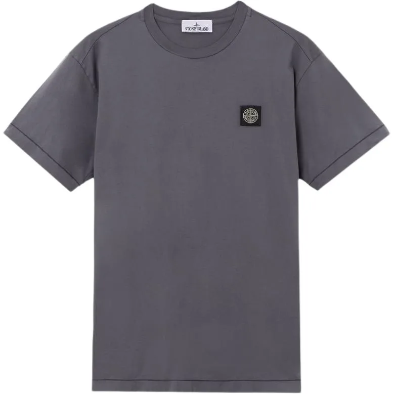 Футболка с нашивкой STONE ISLAND, сине-серый