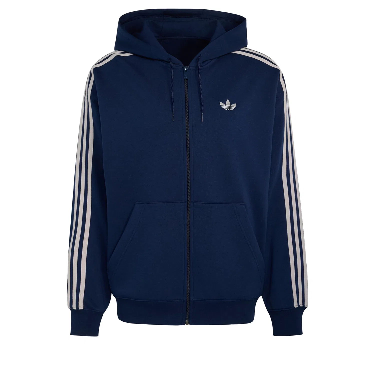 Толстовка на молнии Adidas Originals Adicolor в темно-синем цвете