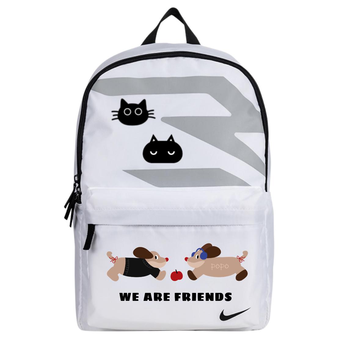 

Nike Полиэстеровый рюкзак унисекс белый, dog