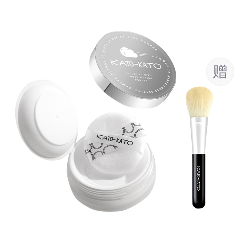 KATO Partly Cloudy To Fog рассыпчатая пудра для контроля жирного блеска Natural Long Lasting тональная финишная пудра 8g KATO-KATO — фото 4