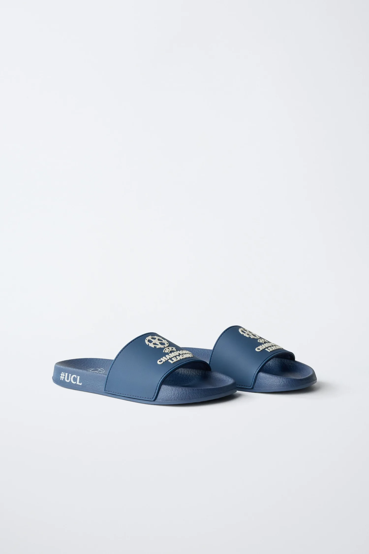 Сандалии-шлепанцы лиги чемпионов уефа Zara, синий — фото 2
