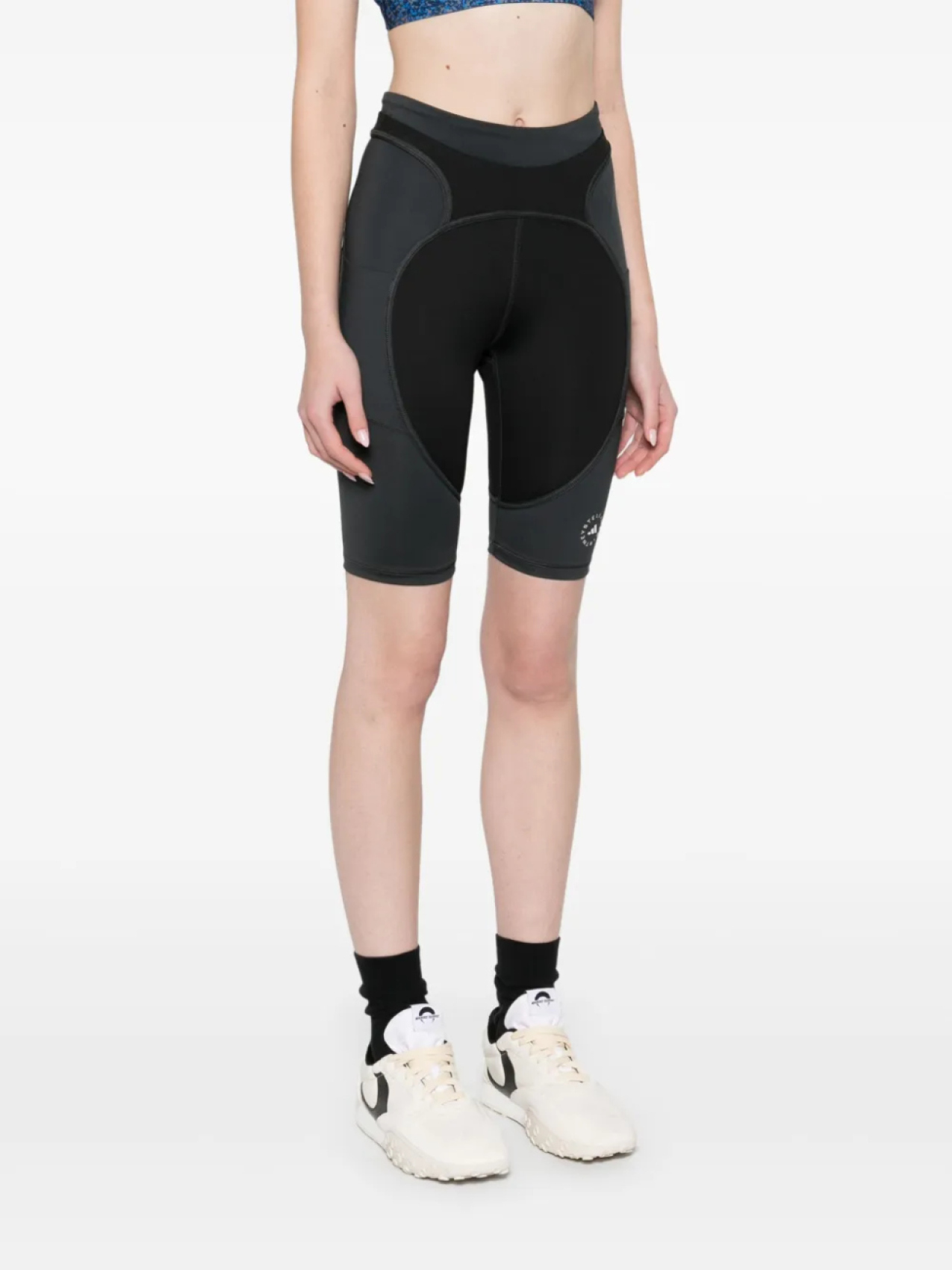 Велосипедные шорты adidas by Stella McCartney с многослойными деталями, черный — фото 3