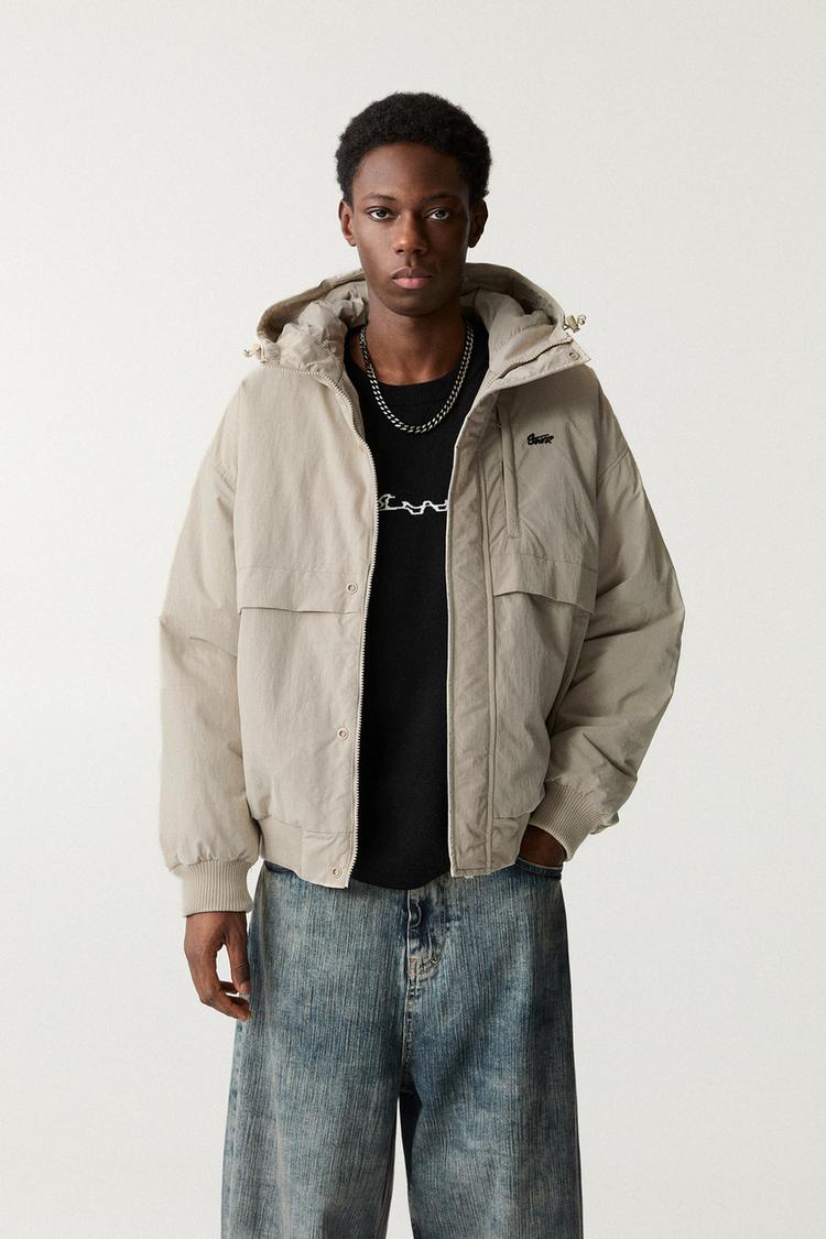

Куртка-Пуховик Stwd Pull And Bear, серый