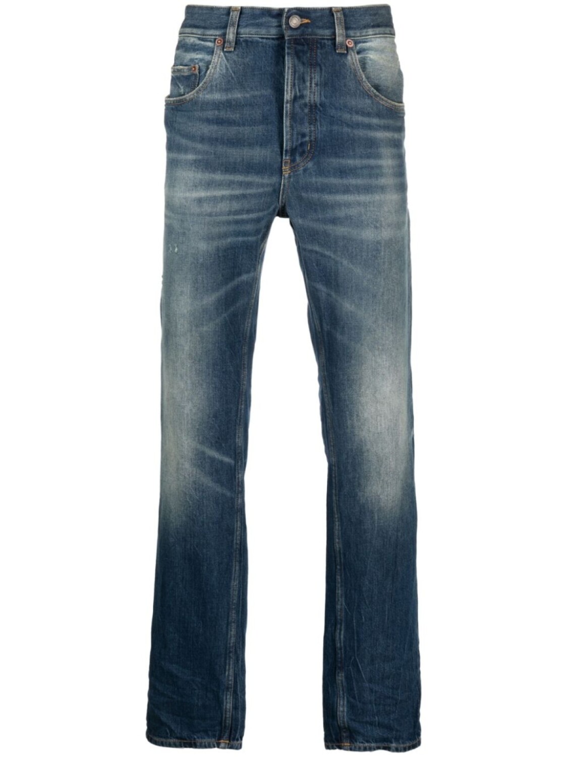 

Saint Laurent прямые джинсы средней посадки, синий