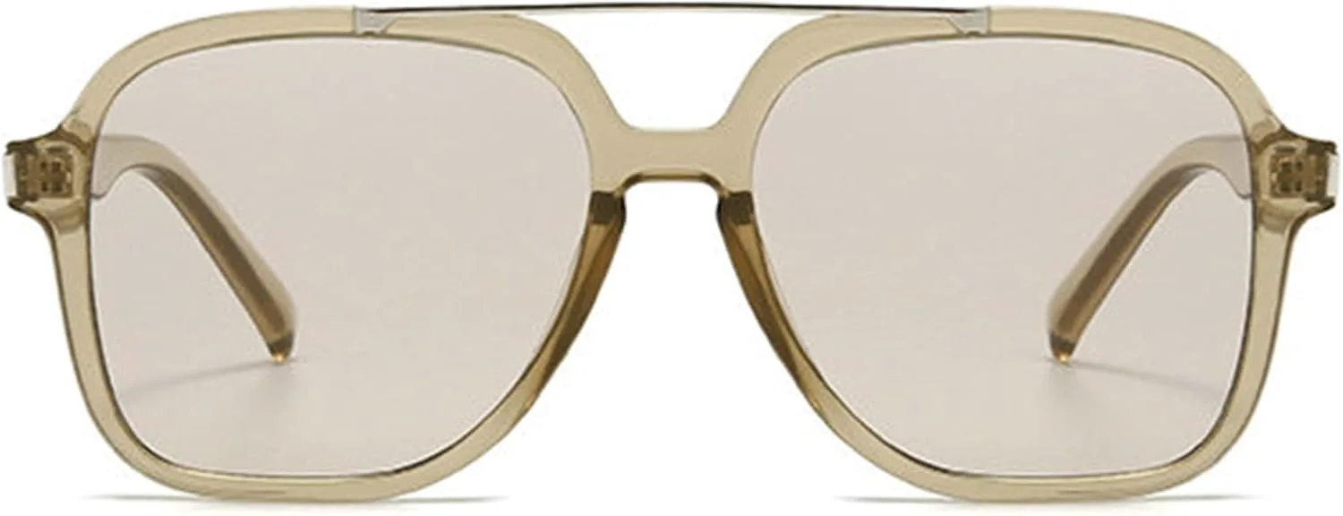 

Винтажные модные солнцезащитные очки-пилот в стиле 70-х годов для женщин и мужчин, классические квадратные солнцезащитные очки для дам, желтого цвета helena, C4