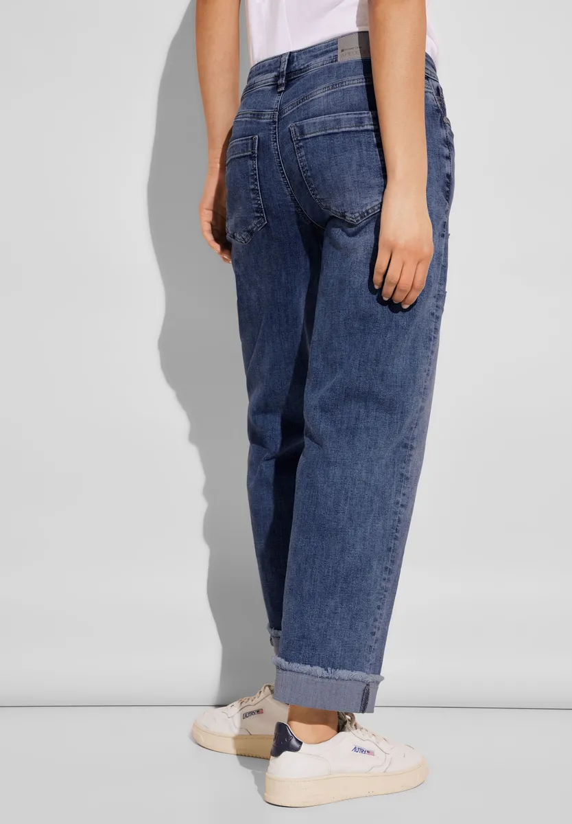 

Джинсы свободного кроя STREET ONE, средняя талия, цвет Authentic Indigo Wash