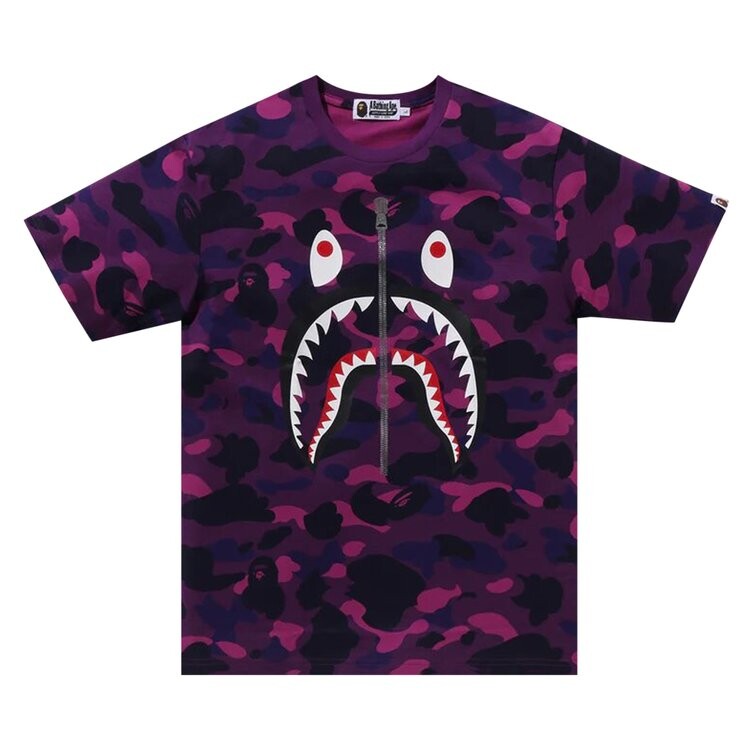 

Футболка BAPE Color Camo Shark 'Purple', фиолетовый