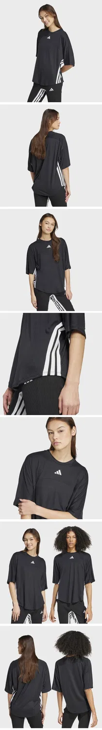 Женская чёрная футболка Express Dance Boyfriend от Adidas — фото 4