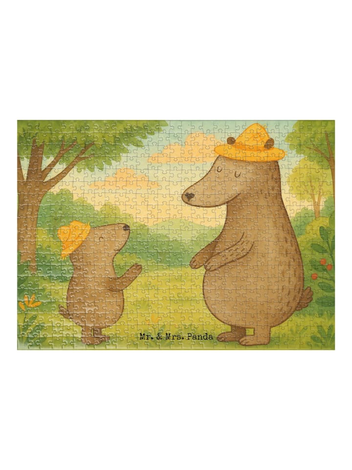 

Mr. & Mrs. Panda Дизайн медведя-пазла в шляпе без надписи, белого цвета
