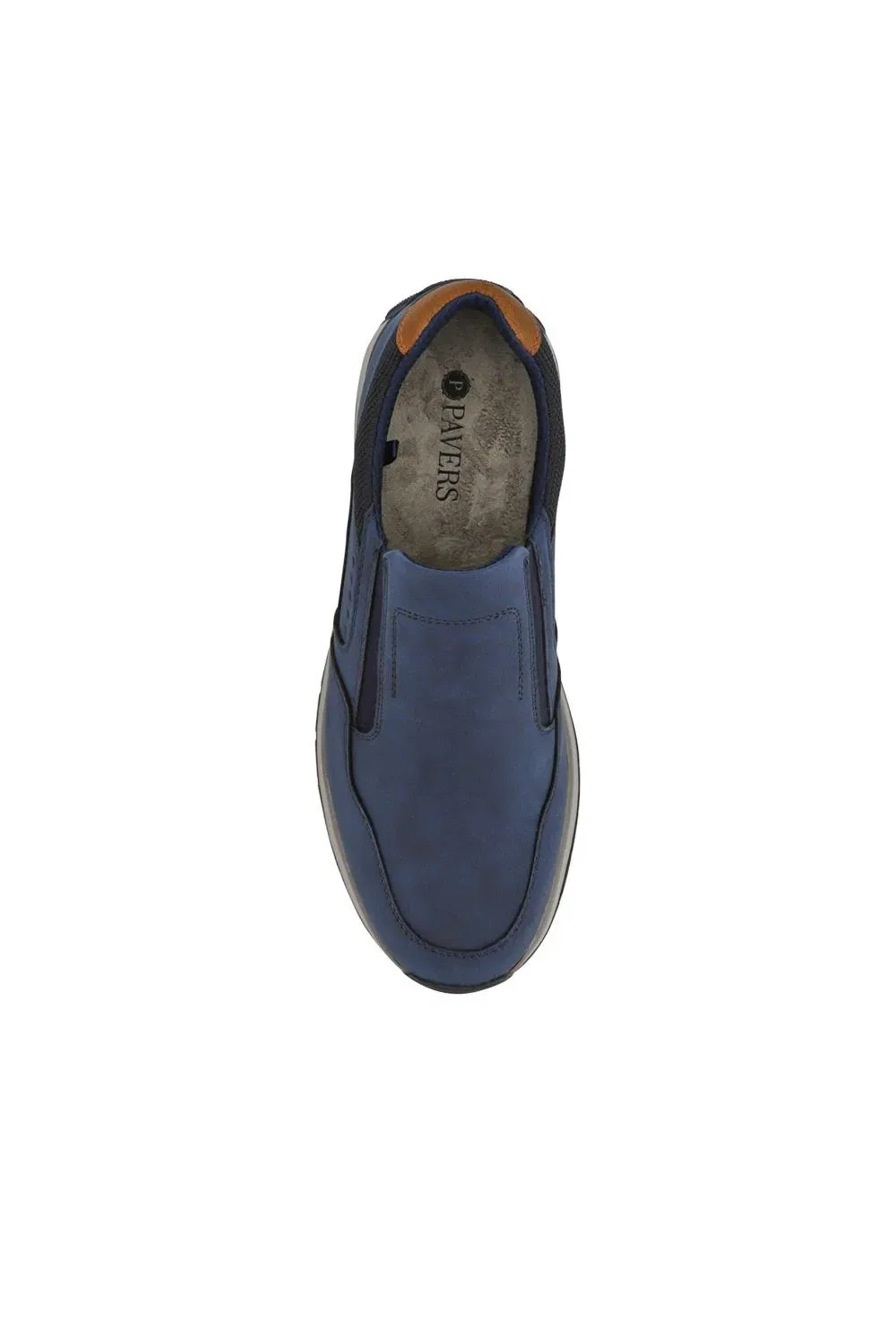 Повседневные туфли slip-on на широкую стопу Pavers, темно-синий — фото 4