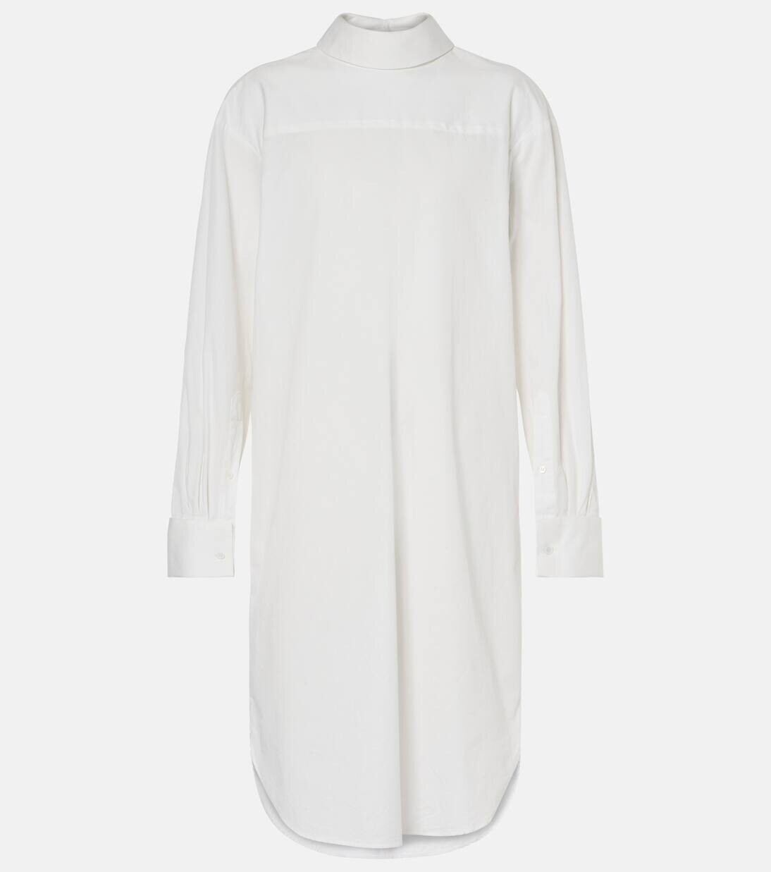 

Мини-платье из хлопкового поплина Dries Van Noten, цвет off white