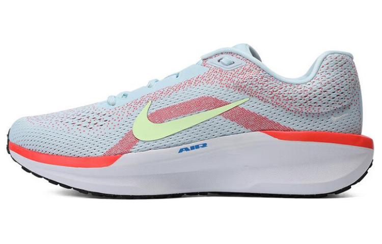 

Nike Винфло 11 Ледниково-синий Яркий малиновый парус Едва вольт Оранжево-красный Белый, цвет Orange Red/White