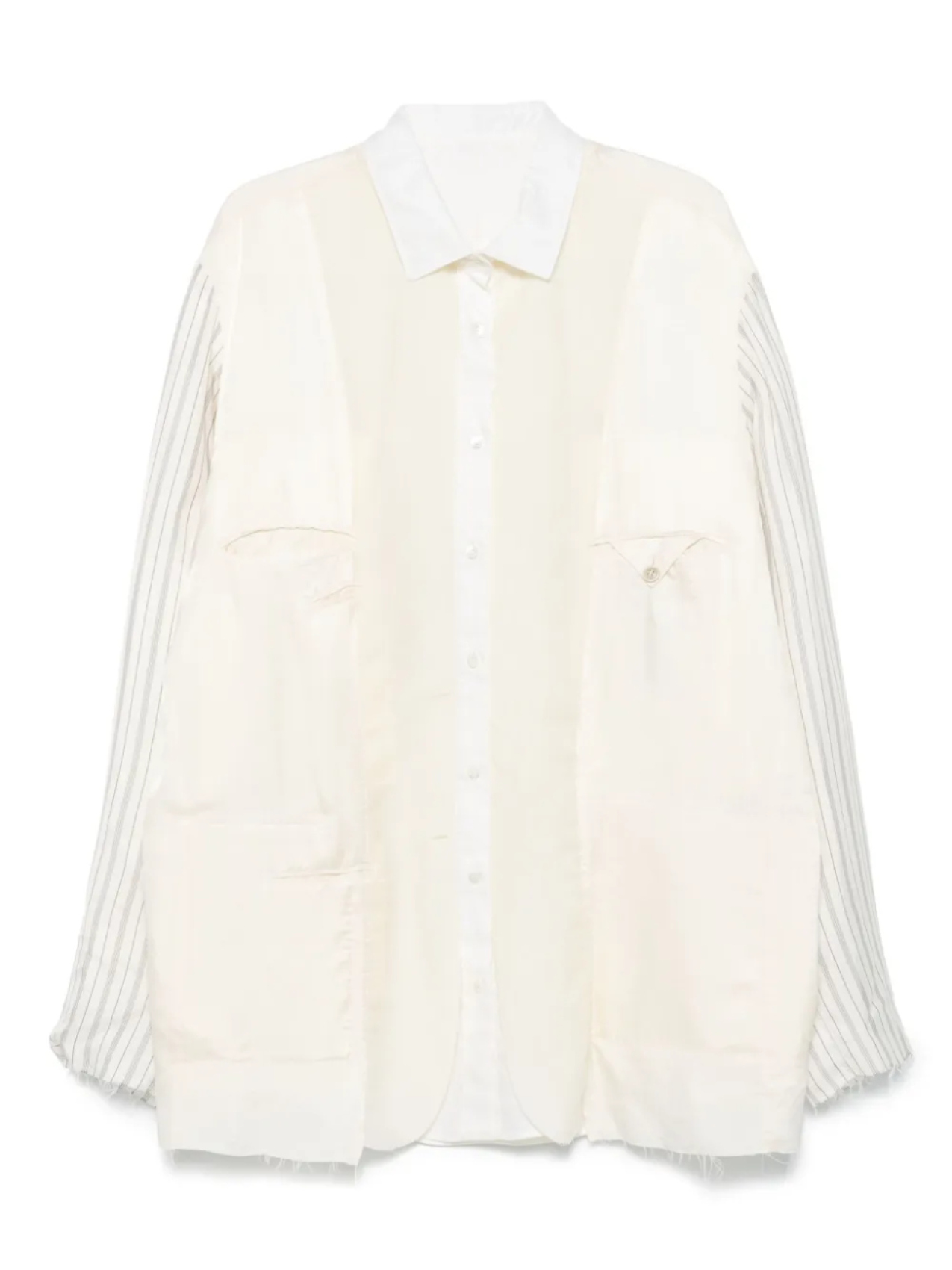

Куртка-рубашка со вставками Maison Margiela, нейтральный