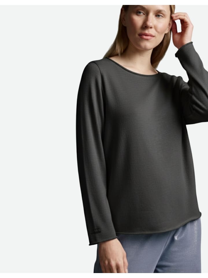 

Рубашка с длинными рукавами из черного меланжа Cotton Candy