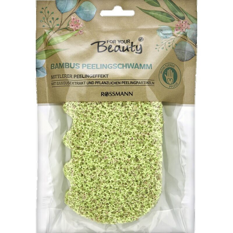 

Бамбуковая отшелушивающая губка For Your Beauty, 1 шт.