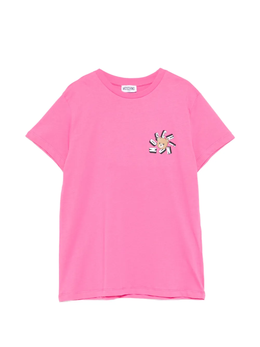 

Футболка с принтом Moschino Kids, розовый
