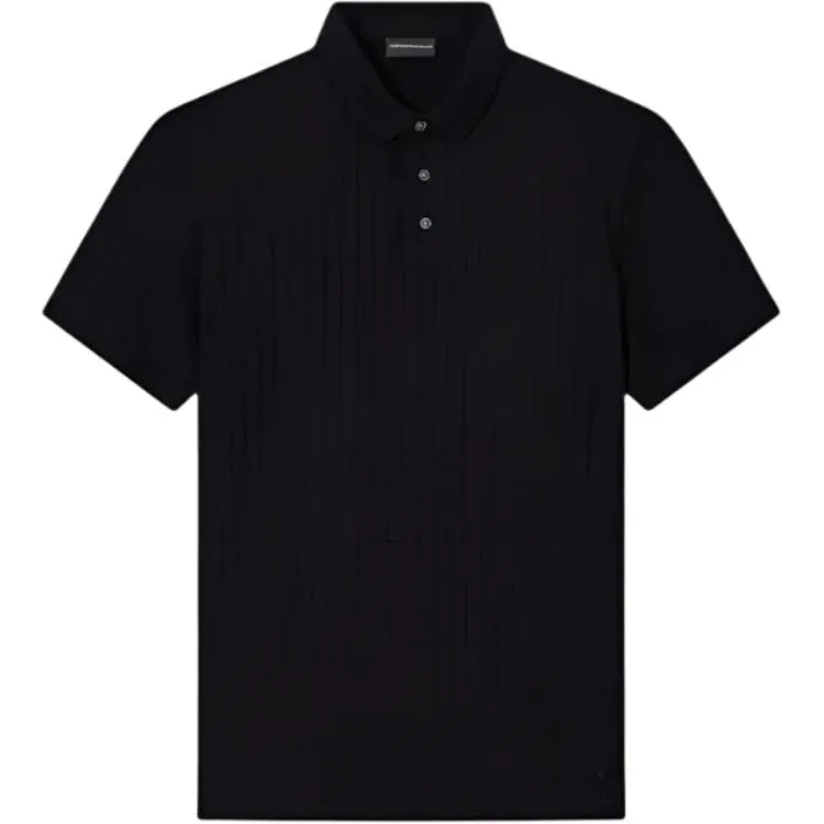 Поло с коротким рукавом с вышитым логотипом EMPORIO ARMANI, Dark Blue