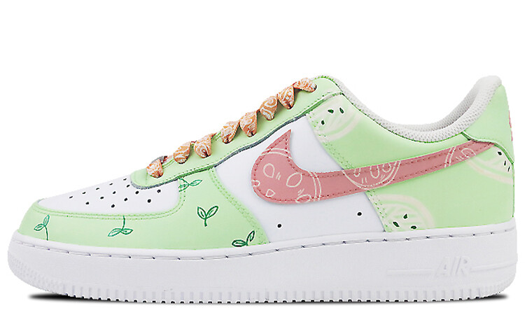 

Кроссовки Nike Air Force 1 Skateboard Shoes Men Low-Top Orange White Green