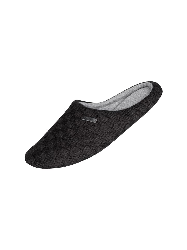 

Уютные тапочки в клетку, упаковка 1 шт., теплые и уютные, черного цвета camano