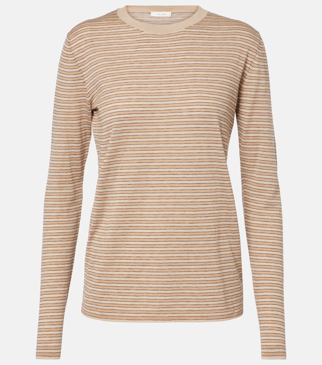 

Джемпер из хлопка и кашемира в полоску Juhi The Row, Beige / Light Beige Stripe