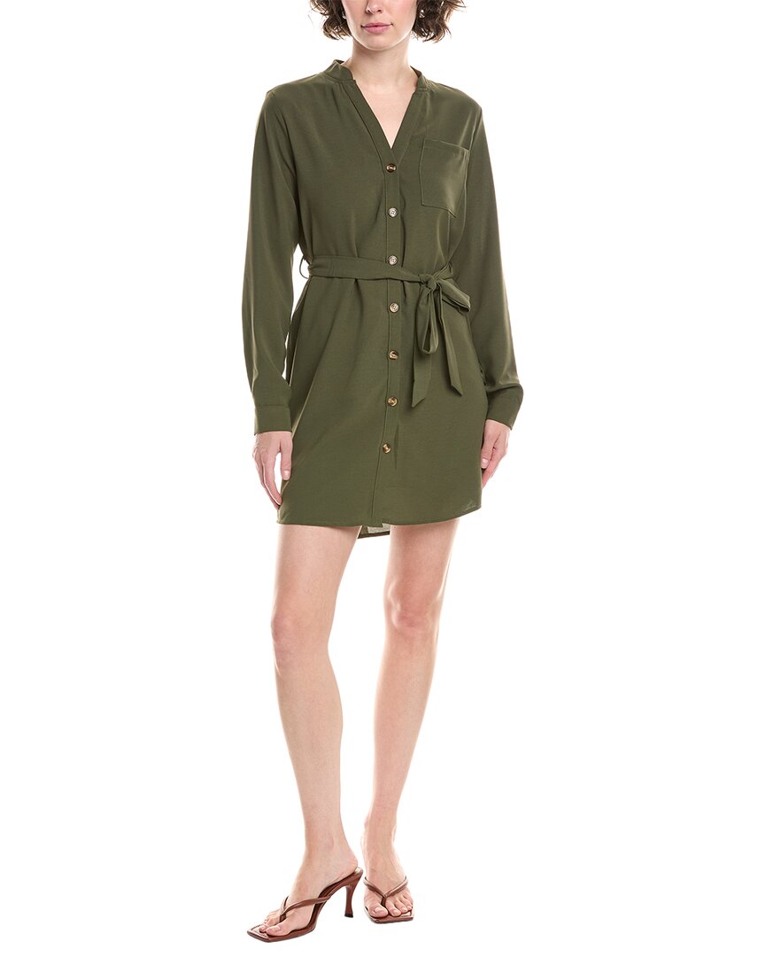 

Maison Maar Tie Waist Shirtdress, зеленый