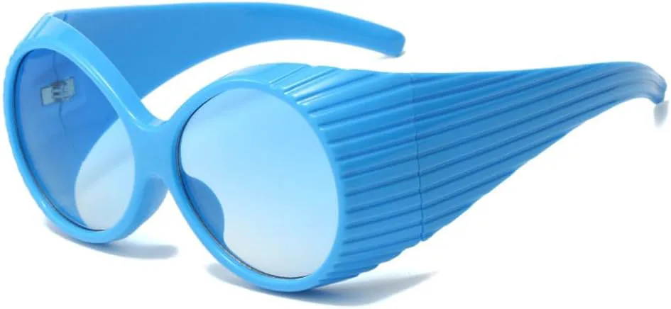 

Винтажные овальные солнцезащитные очки большого размера для женщин, модные градиентные очки с защитой от УФ-излучения UV400 для мужчин, панк-стиль generic, C1-31067