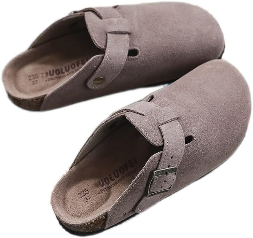 

Сабо, кожаные, женские и мужские, мюли без шнурков, повседневные летние тапочки, сабо и мюли ручной работы, мягкие пляжные сандалии, женские летние туфли с цветочным принтом (Цвет: розовый, Размер: 38 EU) Xuemml