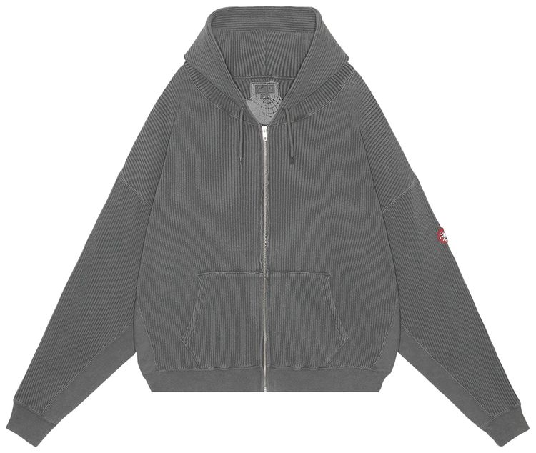 

Худи Cav Empt Overdye Wide Rib Cut Zip Hoodie 'Charcoal', серый