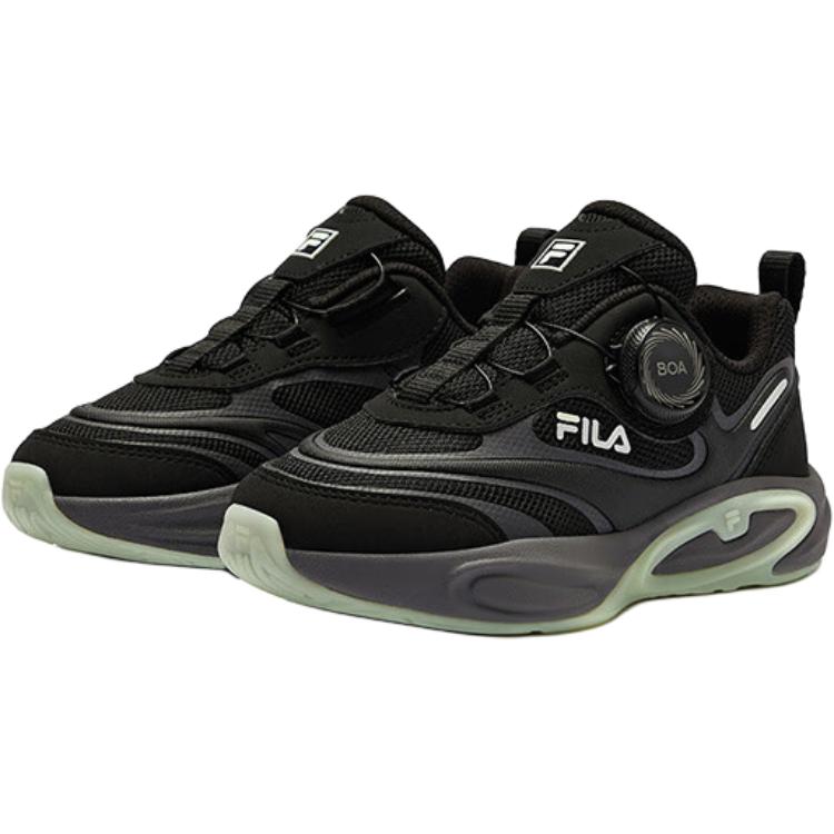 FILA KIDS BOA нескользящие устойчивые к истиранию низкие детские кроссовки black для детей от 3 до 7 лет — фото 4