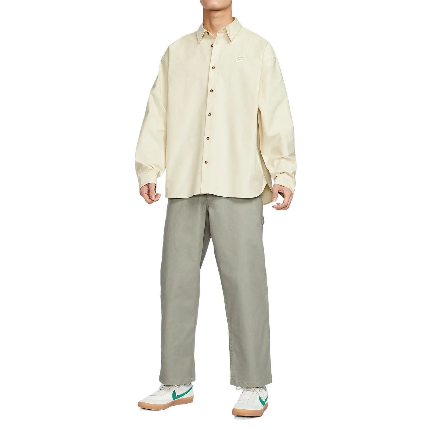 Nike Футболка Club мужская Light Khaki/Light Khaki — фото 4