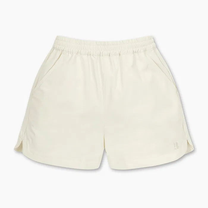 Детские шорты из синтетической ткани цвета айвори от Benetton Kids