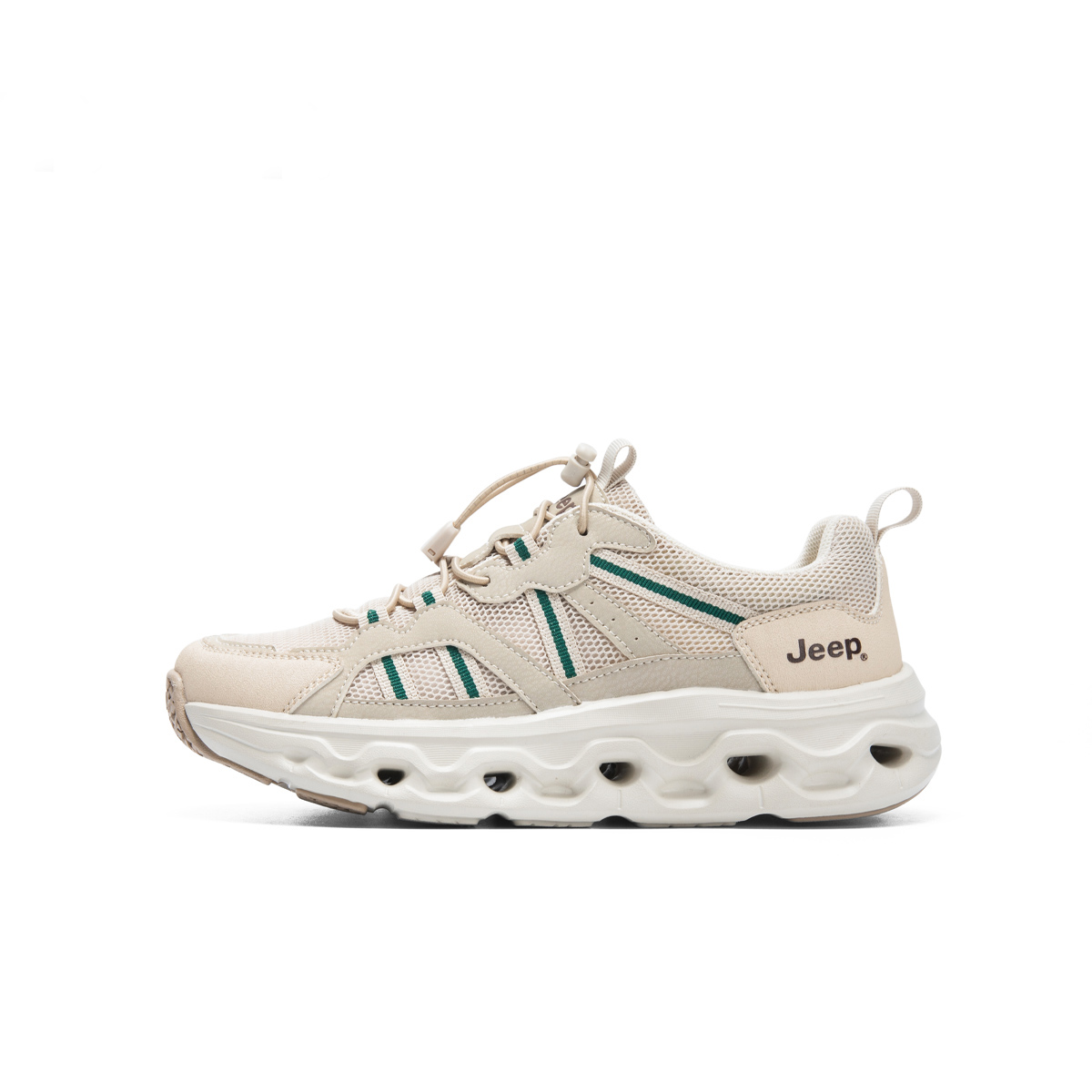 

Женские кроссовки Mesh Athletic Shoes, универсальные для суши и воды, с амортизацией, износостойкие низкие походные Jeep, серый