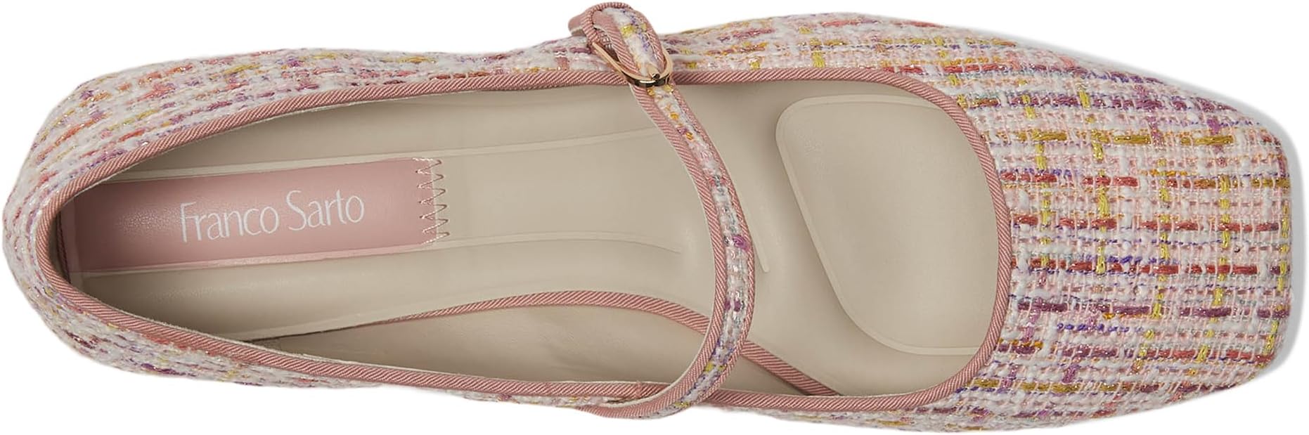 Балетки Franco Sarto Tinsley Mary Jane Flats, цвет Pink Tweed Multi — фото 2