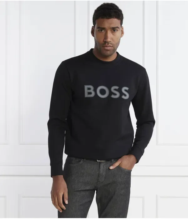 Толстовка Salbo 1 regular fit Boss Green, черный — фото 3