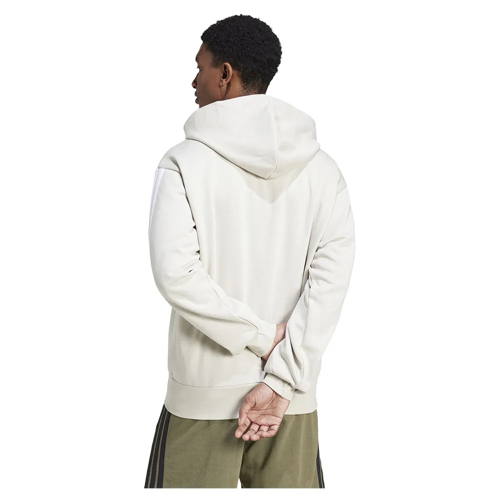 Толстовка adidas Essentials 3 Stripes Fleece full zip, бежевый — фото 2