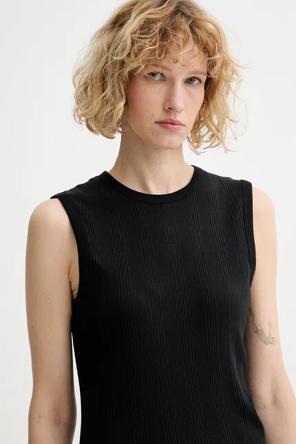 Платье макси асимметричное Calvin Klein, черный — фото 4