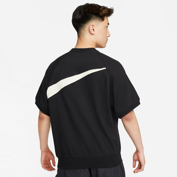 Футболка спортивная футболка с большим логотипом swoosh Nike, черный — фото 2