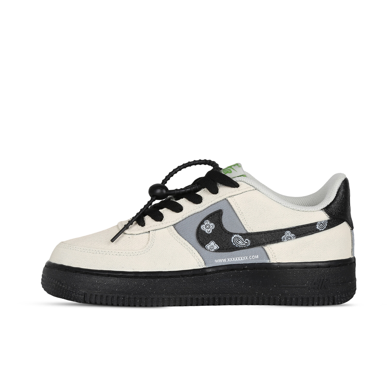 

Кроссовки Nike Air Force 1 Skateboarding Shoes Women's Low-top Gray/White/Black, цвет Paisley