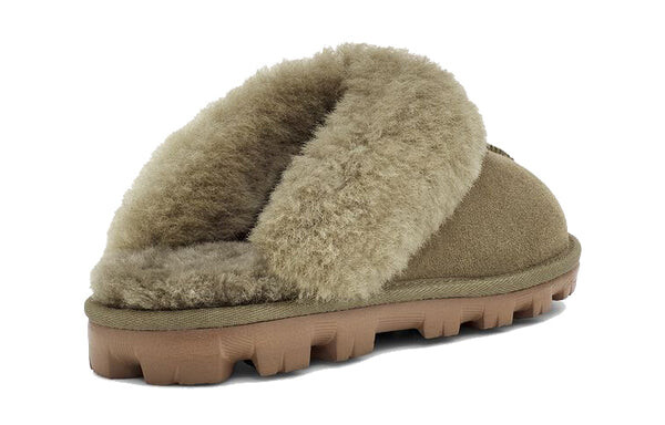 Модные босоножки кокетливые тапочки Ugg, зеленый — фото 4