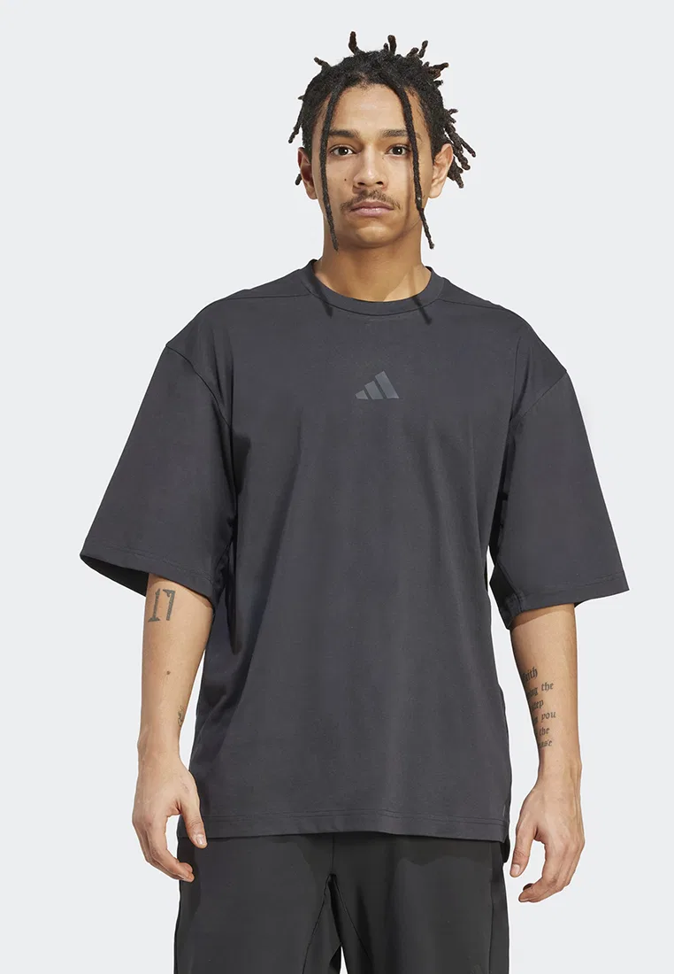 Футболка оверсайз для тренировок, Primelift Adidas, черный